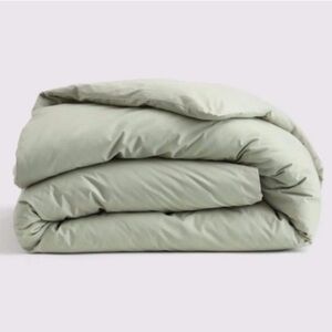 QUINCE Classic Organic Percale Duvet Cover Twin Sage 3157